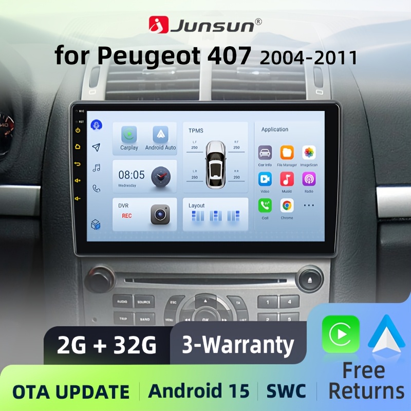 TEMU Junsun Car Radio For 2004 2005 2006 2007 2008 2009 2010 2011, 15, 2 32gb, & Auto, Touchscreen With Fm Rds, Swc, Ota, Gps Navigation, Wireless