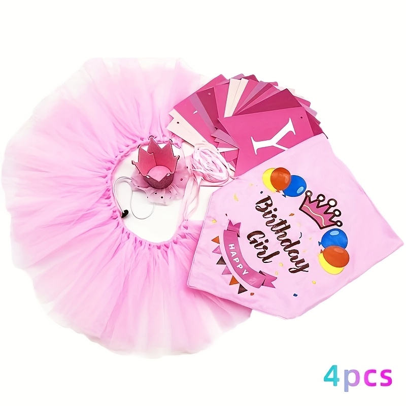TEMU Un set de de 4 piezas para perros que un sombrero de corona, una falda corta, una bufanda, un collar y - Las adiciones perfectas para una de