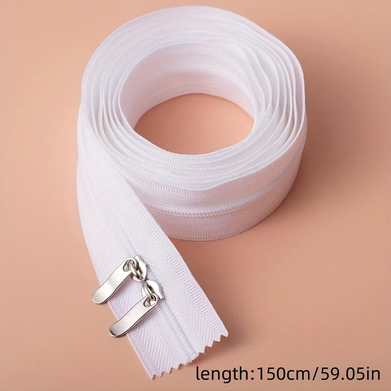 1pc, 3 # Nylon Double Headed Zipper Quilt, Pillowcase, Cushion, Thickened And Elongated Zipper Accessory, Zipper