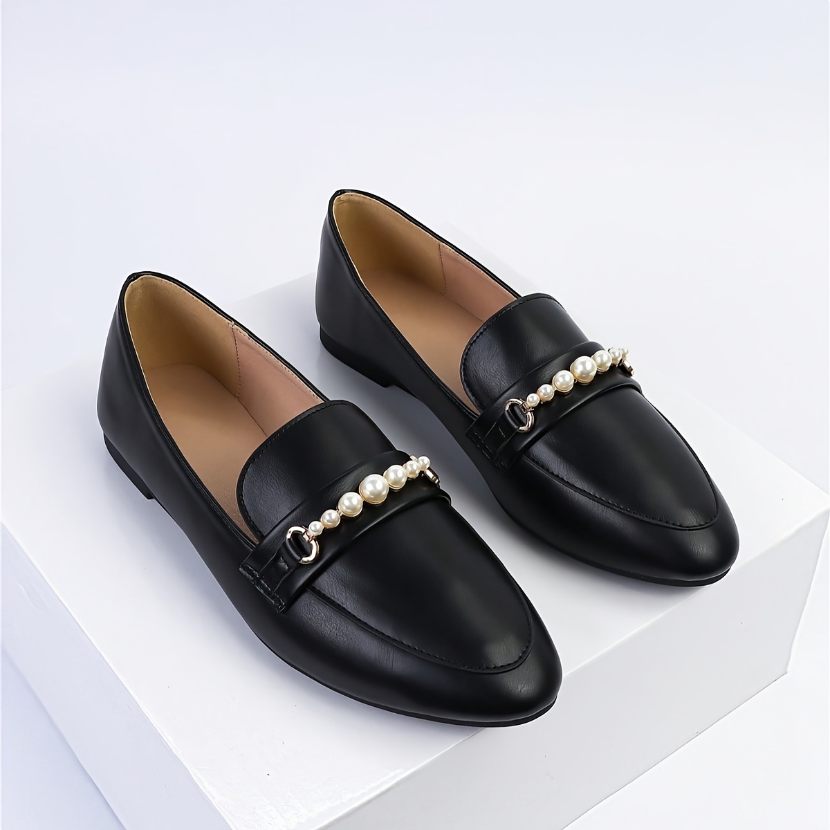 chic women's slip loafers elegant accent soft synthetic Temu