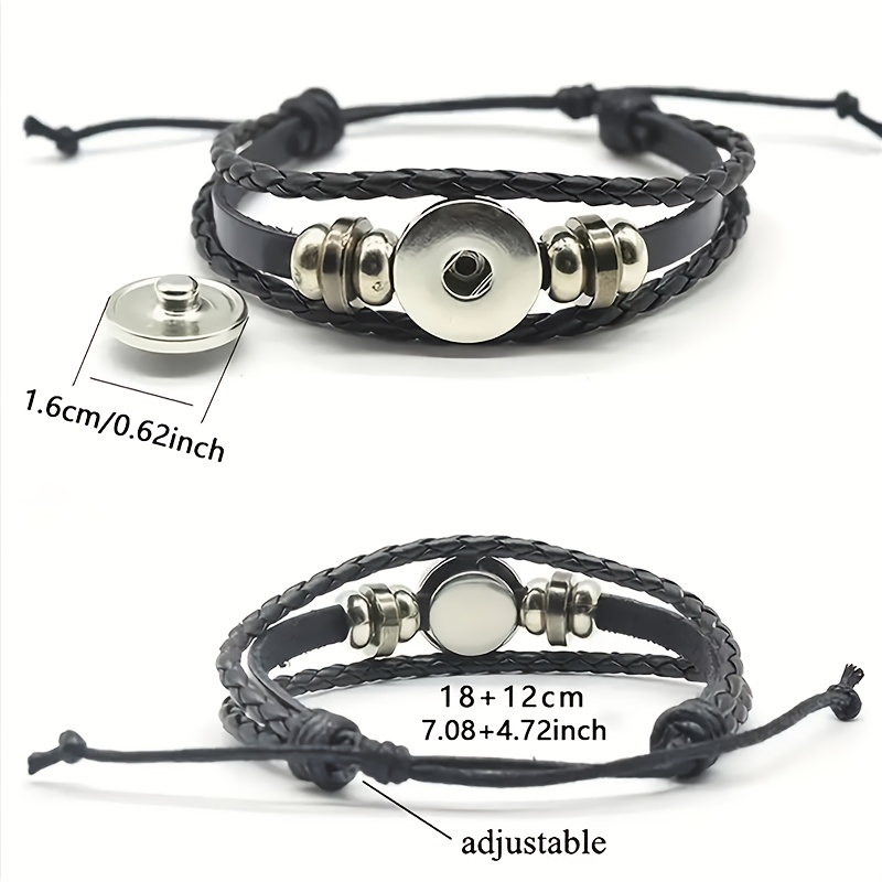 Men's Classic Colored Glass Pattern Bracelet