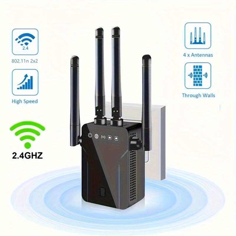 WiFi Extender Signal Booster Long Range Coverage to 8000sq.ft and 45+  Devices, WiFi 2.4&5GHz Dual Band WPS WiFi Signal Strong Penetrability
