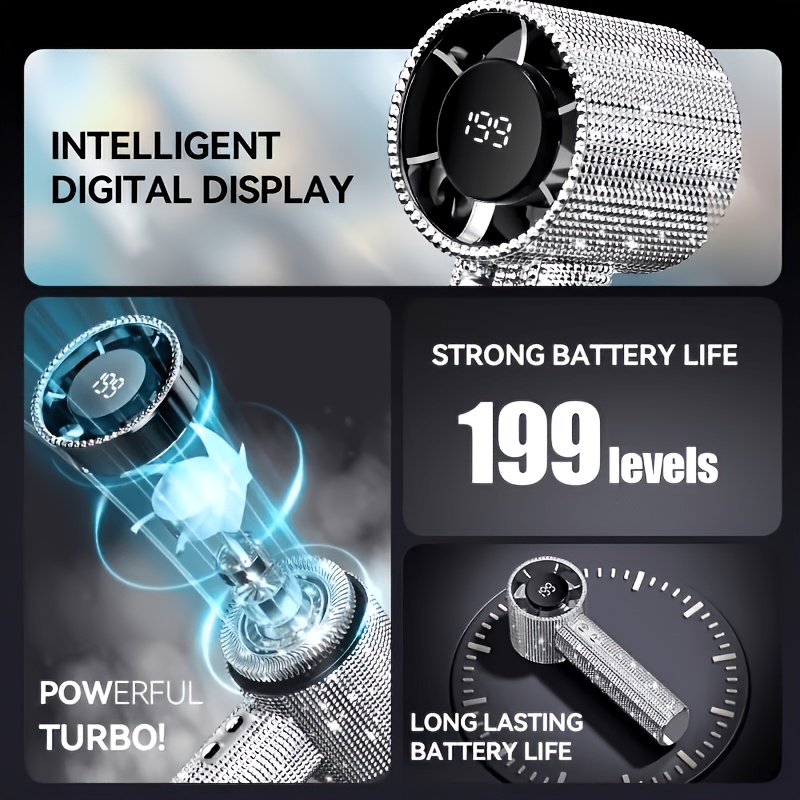  diamond portable fan portable handheld turbine fan 1 199 wind speed settings diamond handheld fan rechargeable with suitable for and outdoor activities color Product details 2