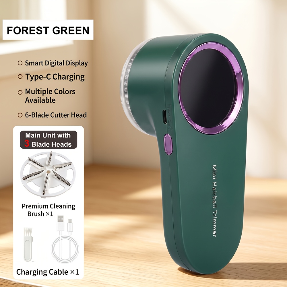 TEMU New Upgraded Multi- Trimmer, Usb Rechargeable With Power Display, Portable Lint Remover, Ultra-long , Mini Travel-, Electric Remover For Pilling