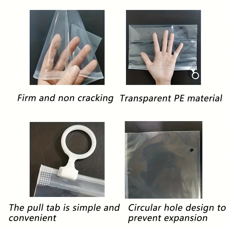 a set of 20 transparent pull tab zipper bags that   used for storing data cables powder   masks and jewelry   a multifunctional portable waterproof transparent bag with breathable holes a travel essential item that will not expand details 8