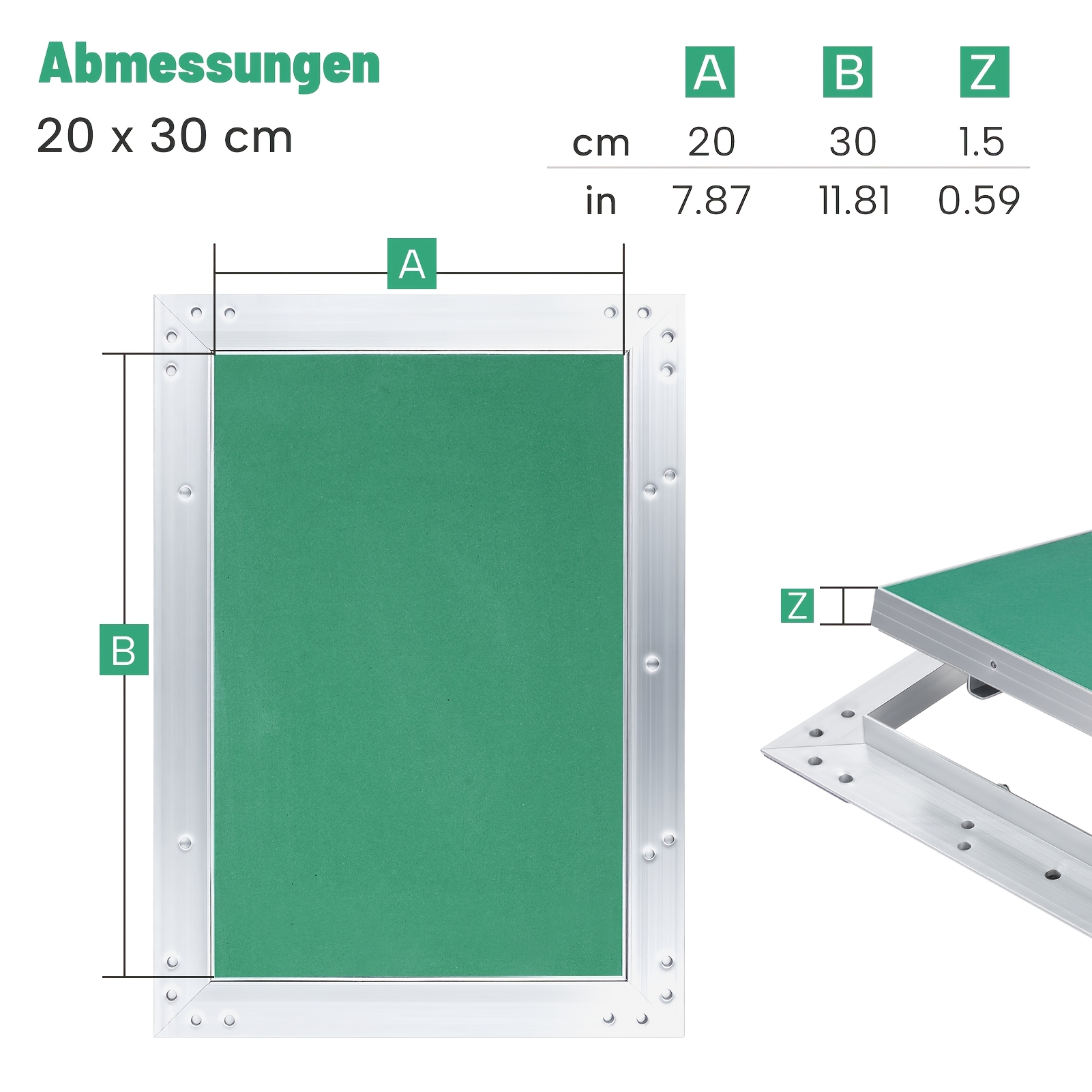 Image of 20x30cm Hidden Ceiling Wall Inspection Hatch Door Push To Open Aluminum Frame Drywall Service Hatch Removable Inspection Cover Paintable Concealed Access Door For Plumbing Electrical