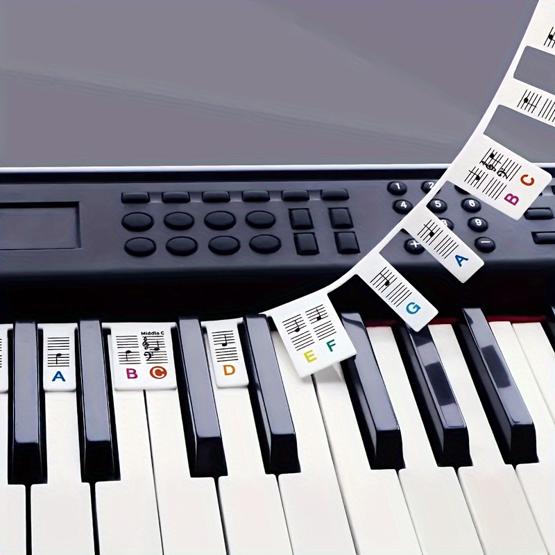 

88 Keys Piano Keyboard Stickers Removable Piano Stickers, Piano Keyboard Stickers, No Paste Piano Stickers