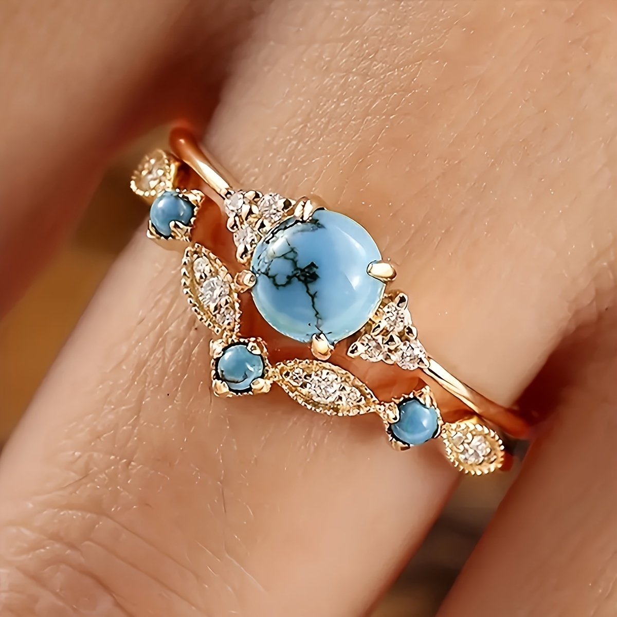 Vintage Wedding Ring Set High-End Small Knot European American Ring