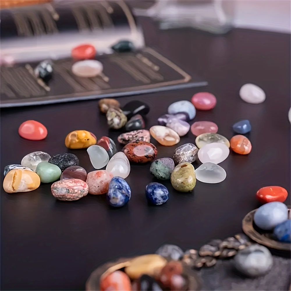 TEMU Random 17pcs Gemstone Crystal Set, Rock Collection, Ground Crystal , Suitable For Crafts, Home Decor, Jewelry Making, Wish Bottles, Garden
