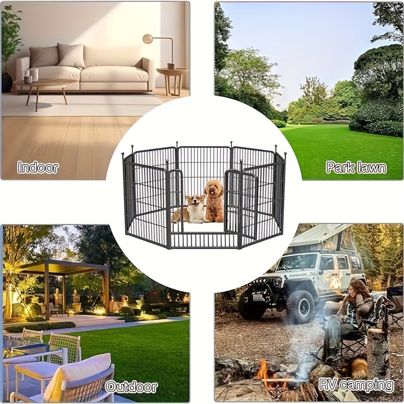 Dog Playpen Foldable Pet Fence Outdoor Exercise Kennel Small Temu