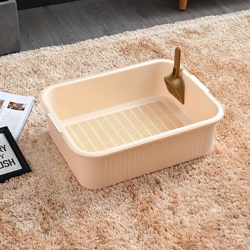 open style double layer large cat litter box anti splash and deodorizing   litter and is easy to   supplies Product details 6