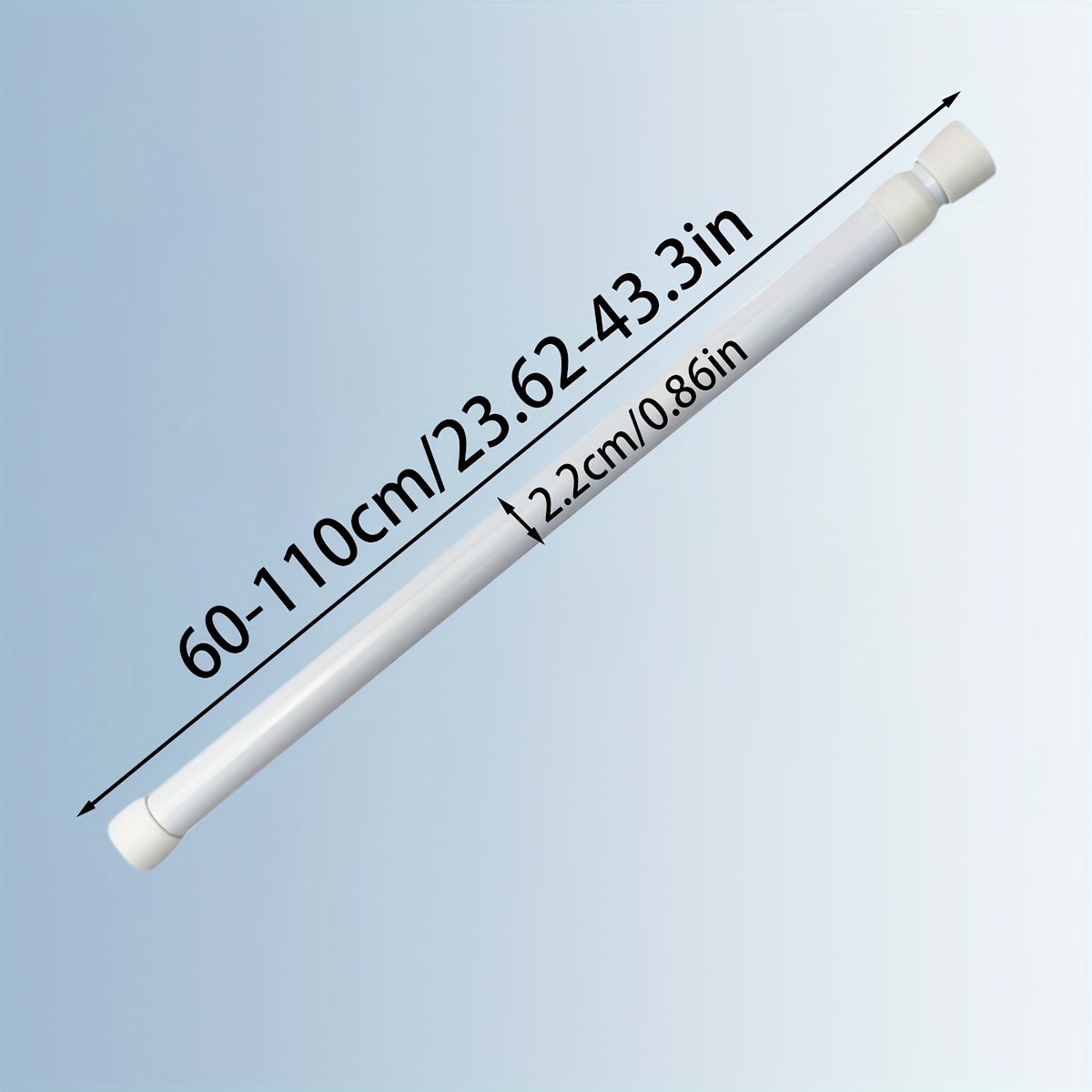 TEMU 1pc, Multifunctional No-drill Telescopic Rod, , Suitable For Bathroom, Kitchen, Windowsill, Balcony, Living Room, Used As Curtain Rod, Window