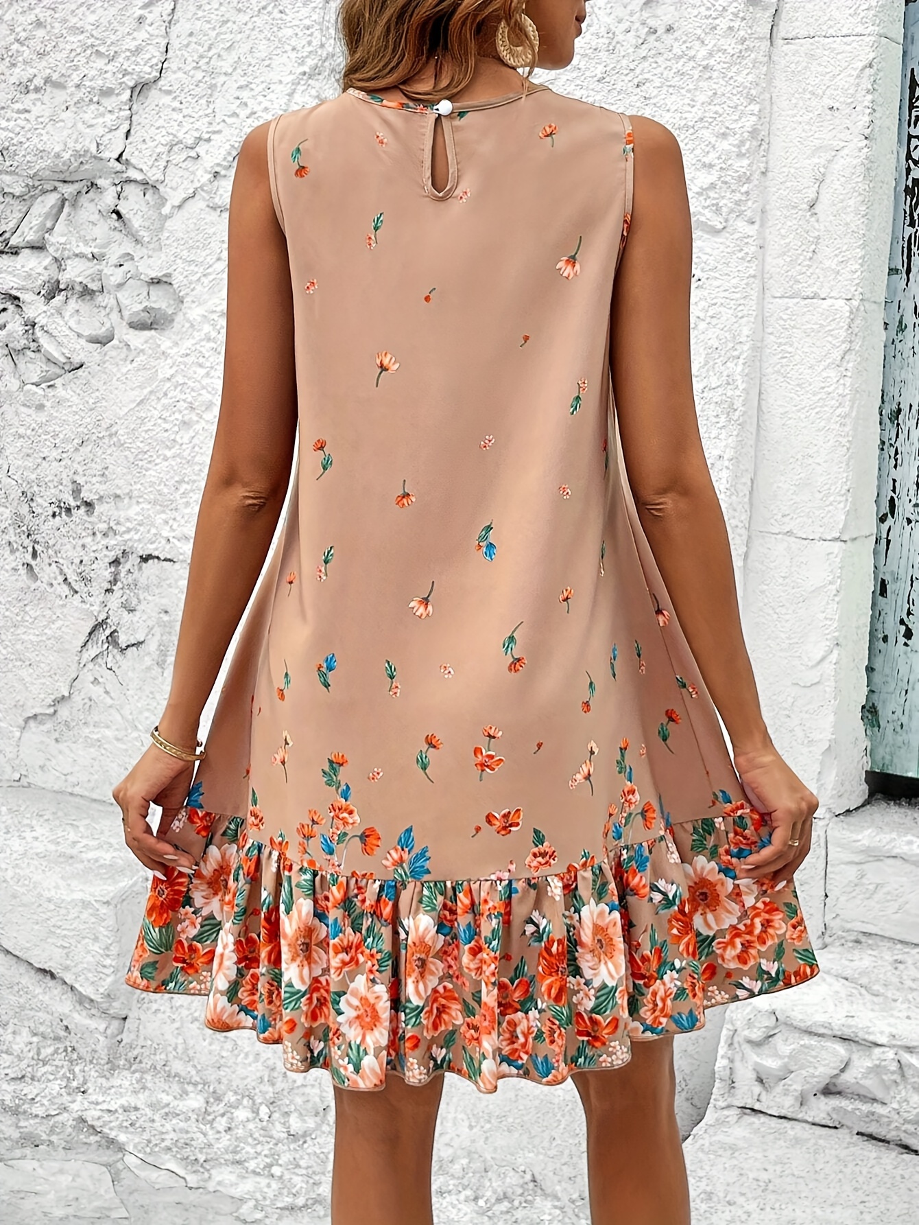 long sleeve ruffle maxi dress Veda Long Sleeve Floral Tiered Ruffle Maxi Dress Blue