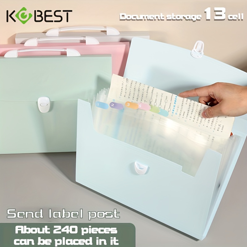 

Versatile A4 Document Organizer With Expanding Pockets Durable, Waterproof, Multi-colored File Holder With Easy Indexing, Secure Closure, And Portable Design For Office And Home Use