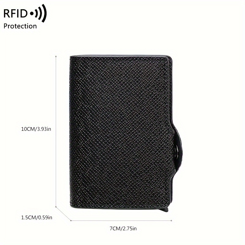 Carteira minimalista com bloqueio de RFID, porta-cartões de grande capacidade e vários compartimentos para cartões