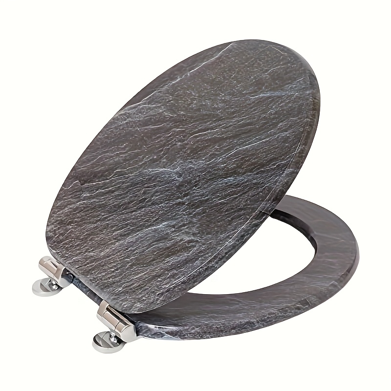 Sinobath Mdf Toilet Seat With Mechanism, Quick-release Function For O-shaped Toilet Seat, With Adjustable Hinges, Wooden Toilet Seat, Sturdy Quality