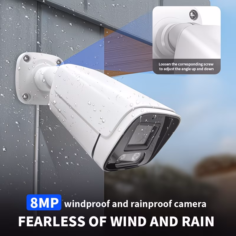 8 megapixel poe security camera outdoor indoor monitoring