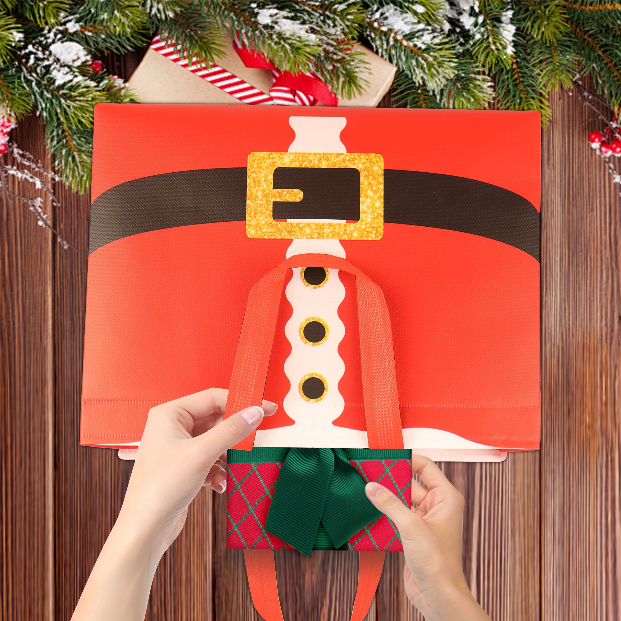 large christmas gift bags bulk christmas tote bags reusable Temu