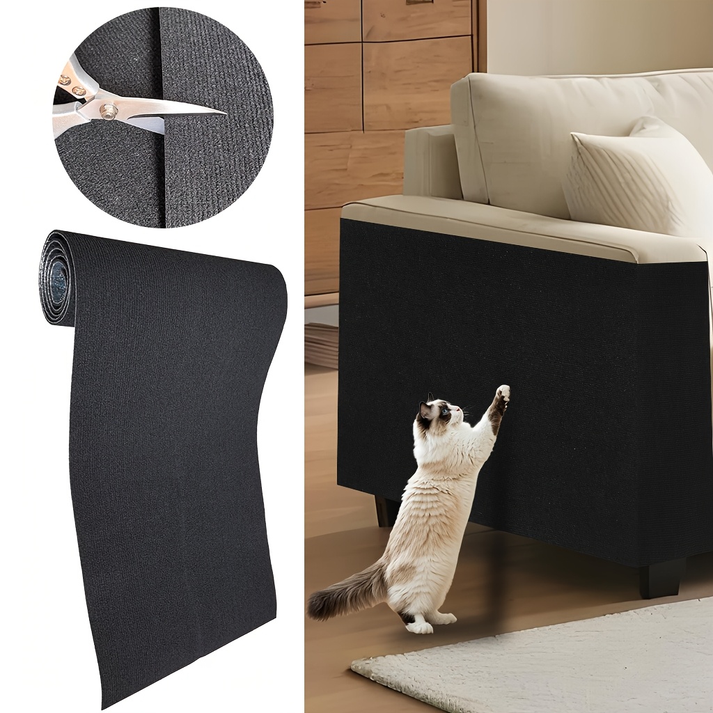 TEMU Self-adhesive Cat Scratching Mat Furniture Wall Replacement Scratch Pad Durable Polyester Modern Pet Accessory Cat Scratching Stickers For Home