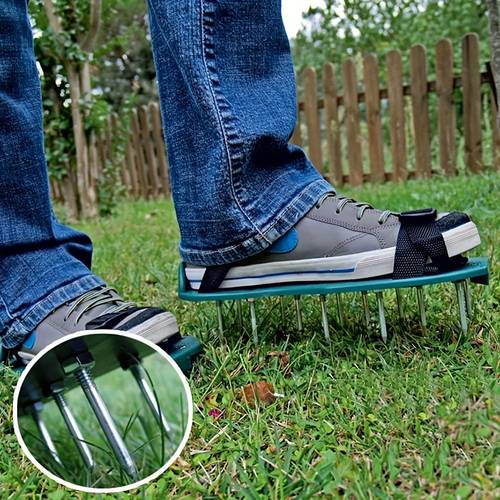 garden lawn aerator shoes garden yard grass planter soil loosening nail tool lawn aerator shoe spikes garden tools
