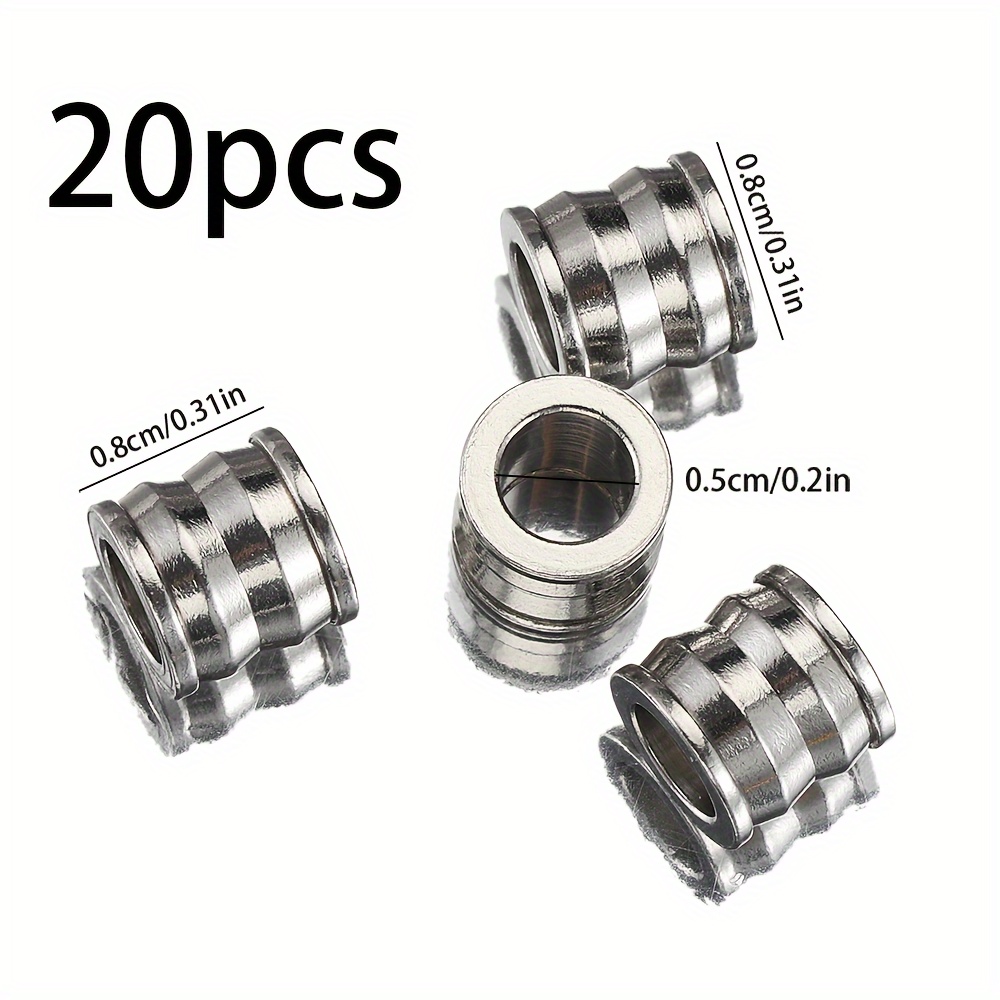 Image of 20pcs Stainless Steel Decorative Beads Bamboo Beads Pendant Beads For Bracelet Necklace Jewelry Additions Material Golden/