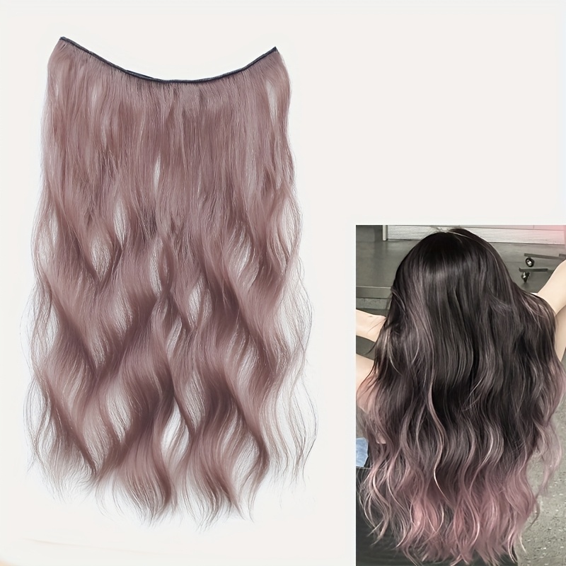 TEMU 22-inch Multi--in Hair Extensions | Women's Synthetic Straight Hair Pieces For Party, Elegant Style