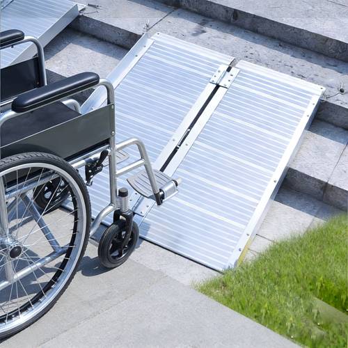 dawanzha ultra light wheelchair ramp heavy duty anti slip portable ramp with 2 mode bearing 661 39 suitable for wheelchairs strollers steps and outdoor use folding design for e