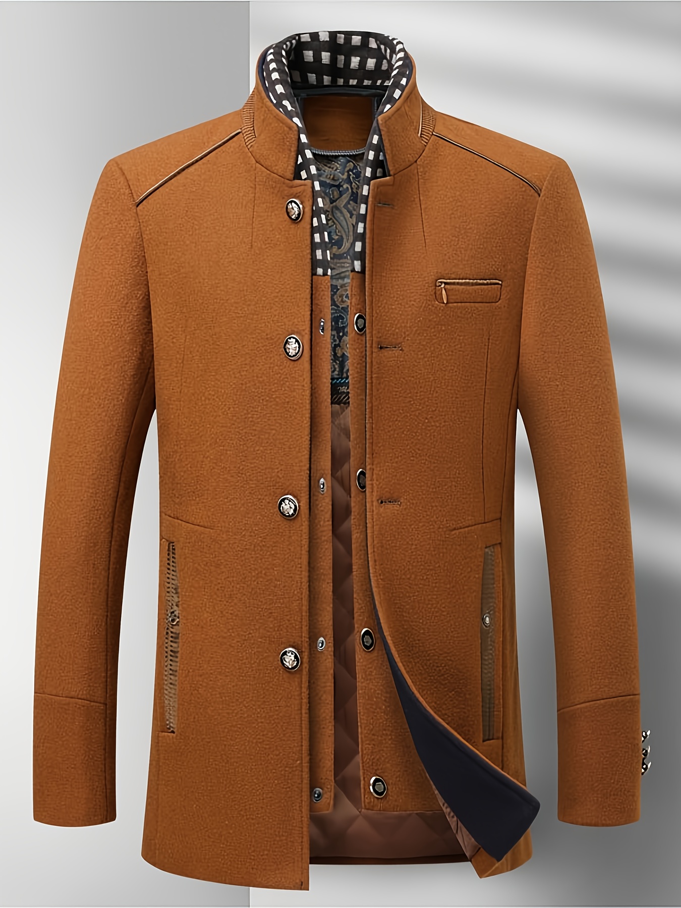 water obm fall winter mens age thick stand collar - Temu Hungary