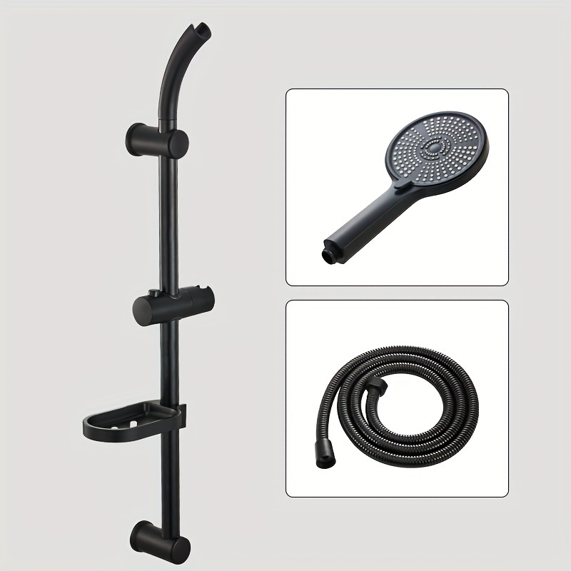 Stainless Steel Shower Riser Rail with Adjustable Height