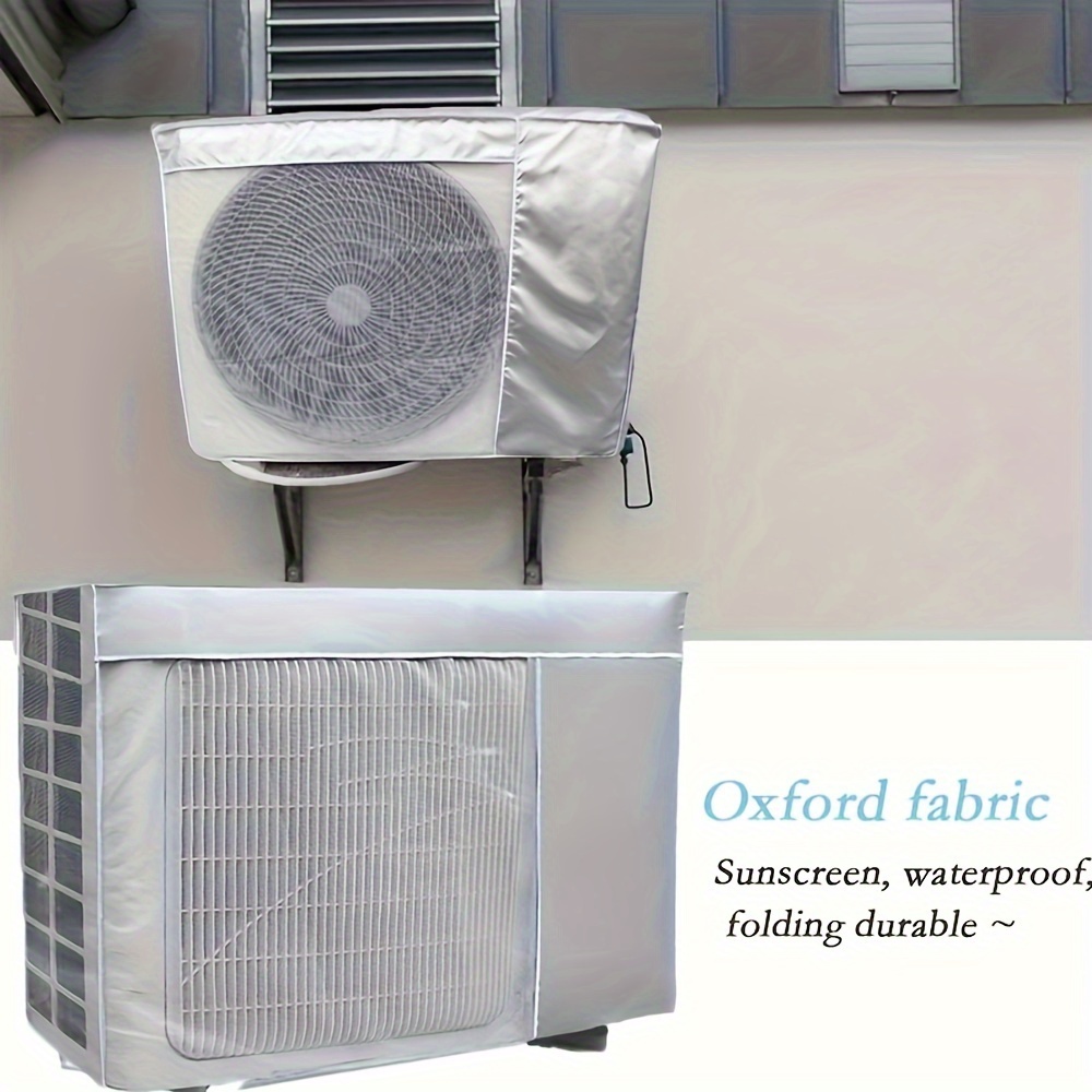 

1pc All-season Outdoor Air Conditioner Protective Cover - Durable Pvc, Wind, Rain & Sun Protection, Dustproof Oxford Cloth