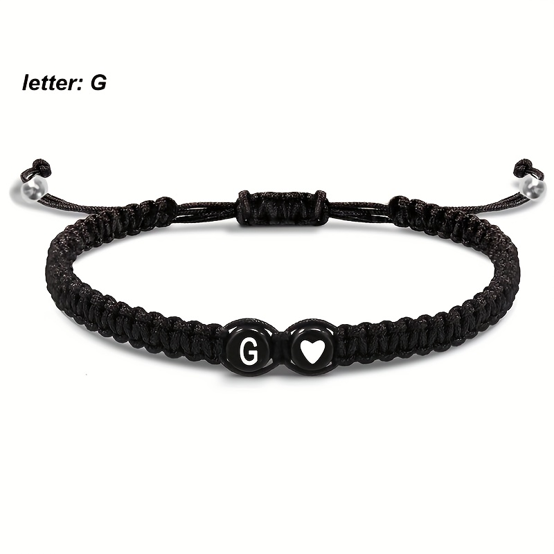Heart Bracelet with 26 Letters, Perfect for Couples