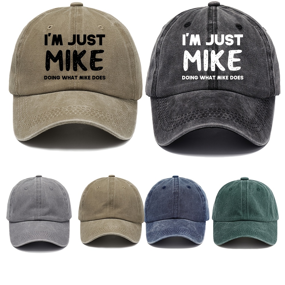 

1pc Printed Craft Im Just What Does Printed Logo Baseball Cap, Washed Cotton Casual Hat, Lightweight And Breathable, Suitable For Men, Women, And