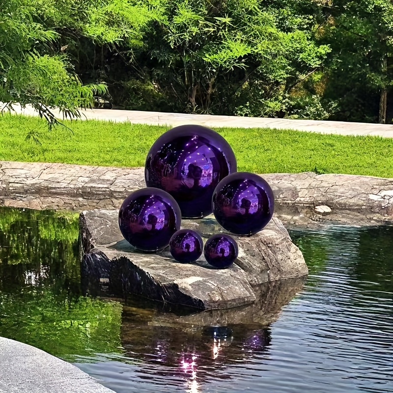 SUPVOX 10-Inch Stainless Steel Gazing Ball - Polished Reflective Garden Sphere For Outdoor Patio Decor