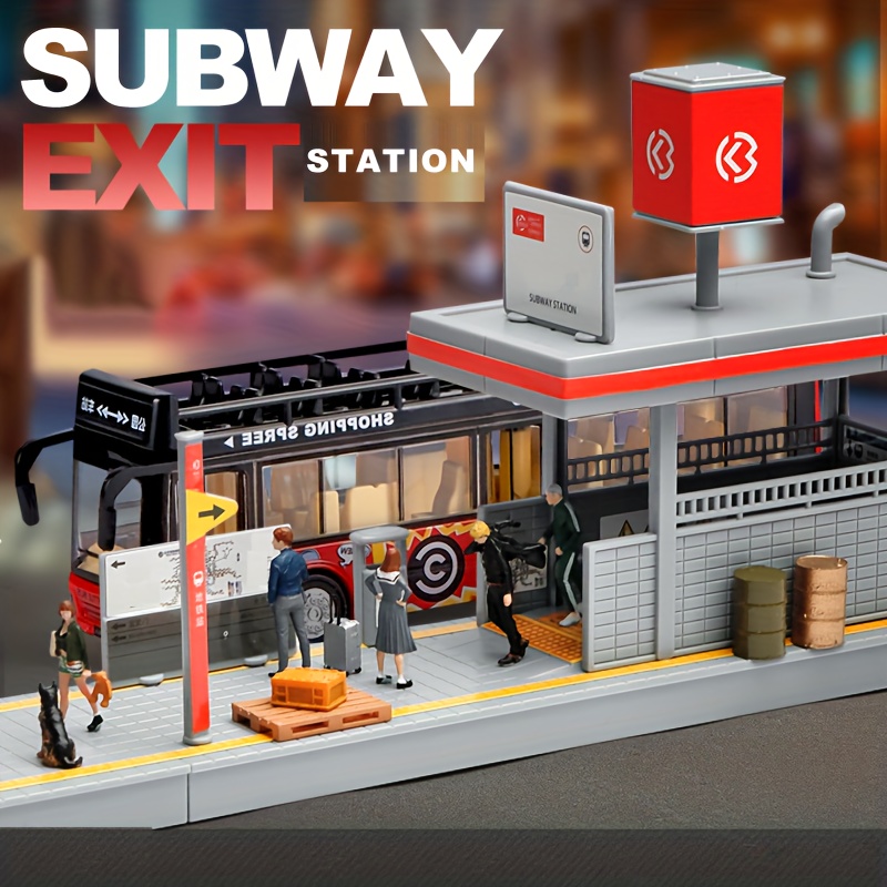 

Urban Series Diy Station Model Kit - Abs Plastic Construction Set With Design, Realistic Colors - Create Your Own Metropolitan Scene ( Not Included)