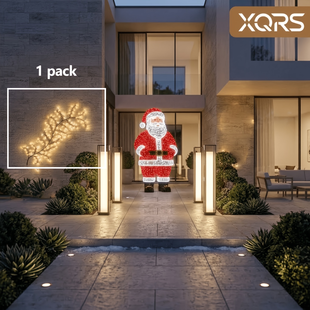 TEMU 1 Pack de 48 LED Murales Artificielles de Branches de , Guirlande de Branches Marron Flexible avec 8 & Guirlandes Lumineuses Blanches Chaudes,