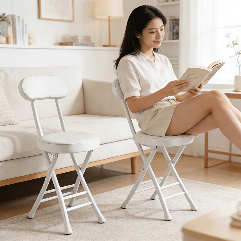 2pcs folding backrest chairs household dining chairs training chairs folding chairs portable chairs computer chairs