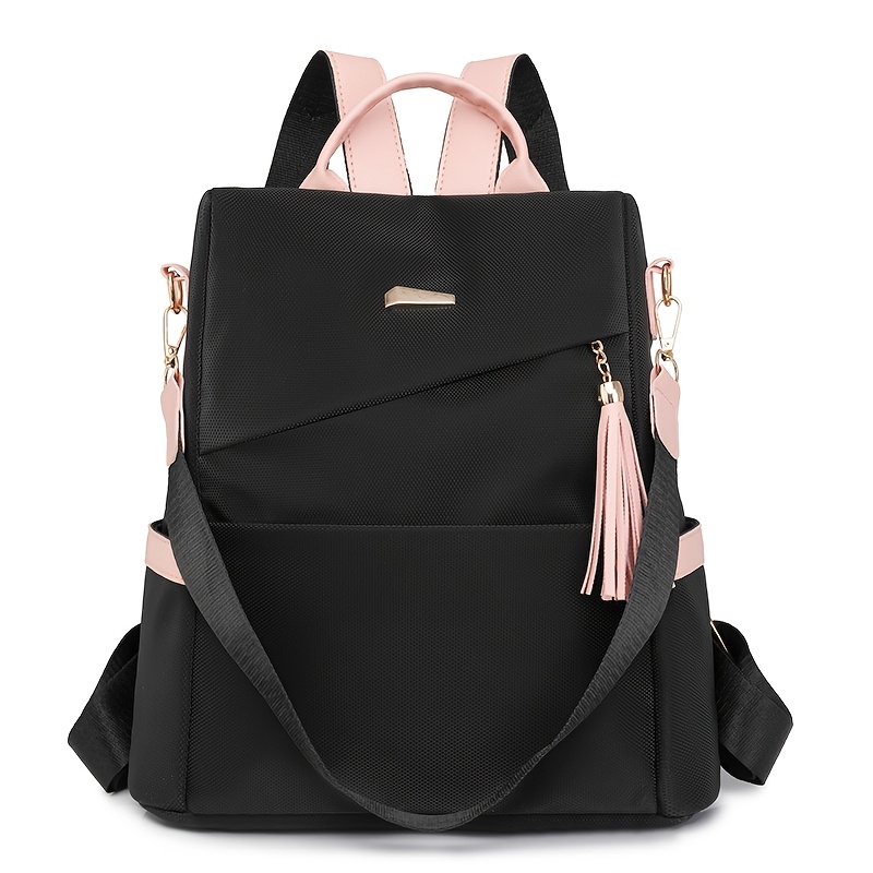 TEMU Simple Outdoor Large-capacity Backpack For Men And Women, Casual Travel Multi-pocket Backpack, Student Bookbag