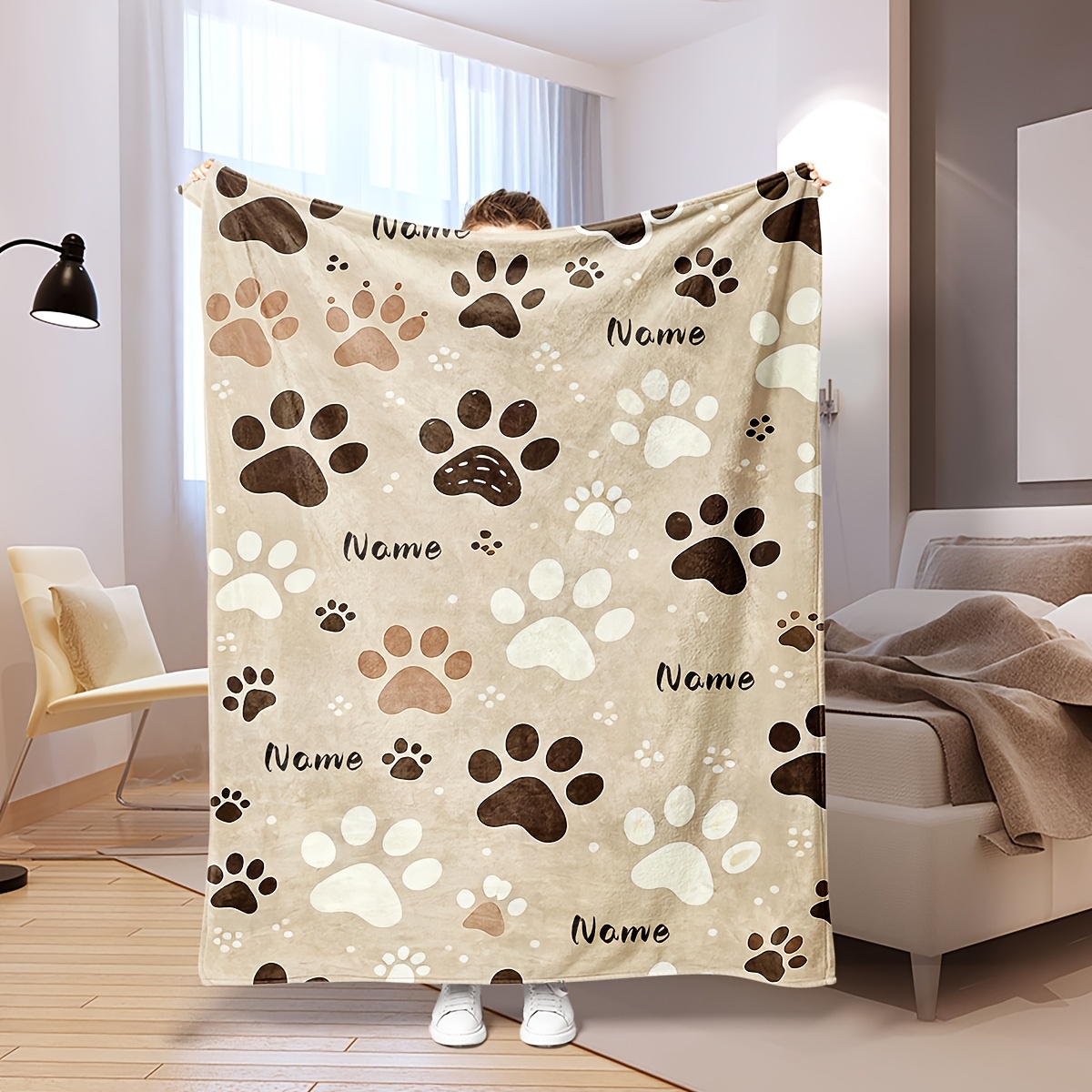 TEMU 1 stuks Gepersonaliseerde Custom Huisdier Deken, Gepersonaliseerde Zachte En Comfortabele Flanellen Deken, Geschikt voor Kleine Tot Honden,