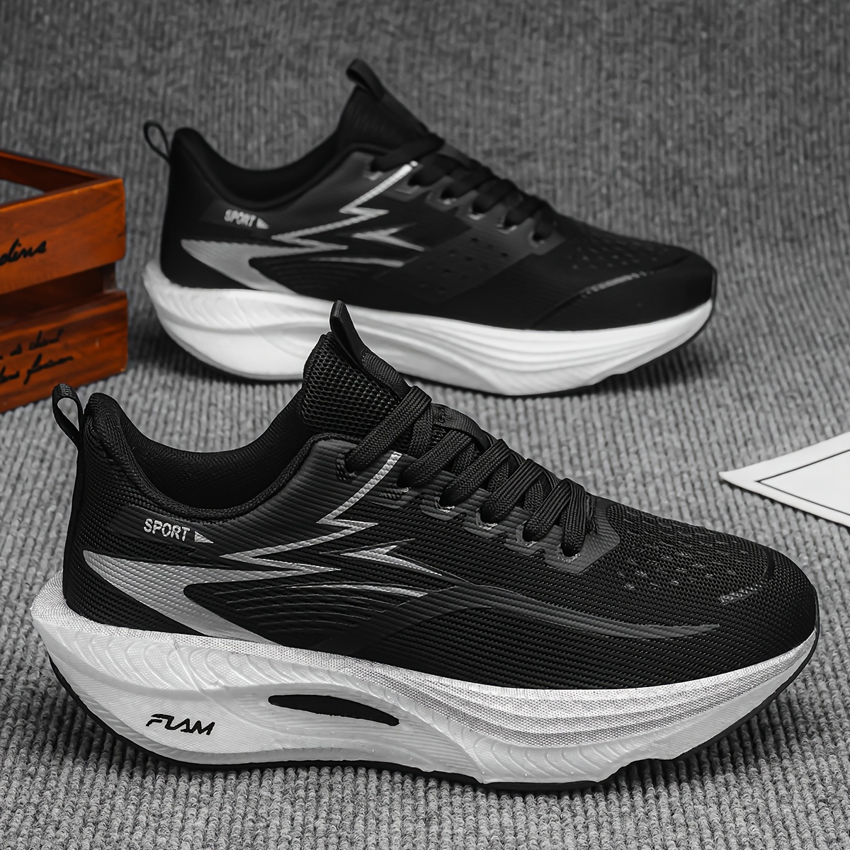 TEMU [sneakers] Spring And Summer Men's Sports Running Shoes, Mesh Breathable, Anti-slip, Wear-resistant Off-road Running Shoes, Outdoor Marathon