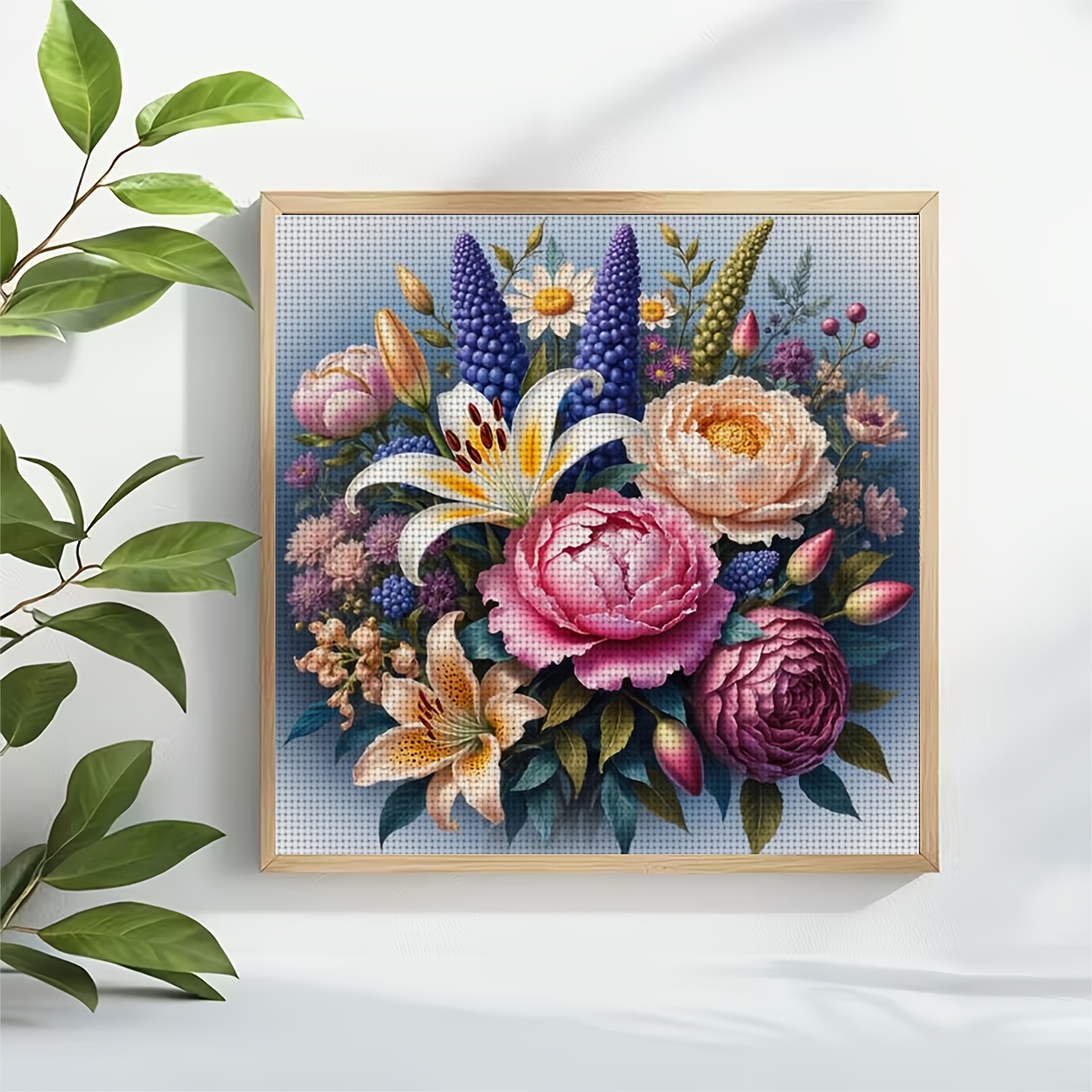 Vibrant Bouquet Cross Stitch Kit for Beginners