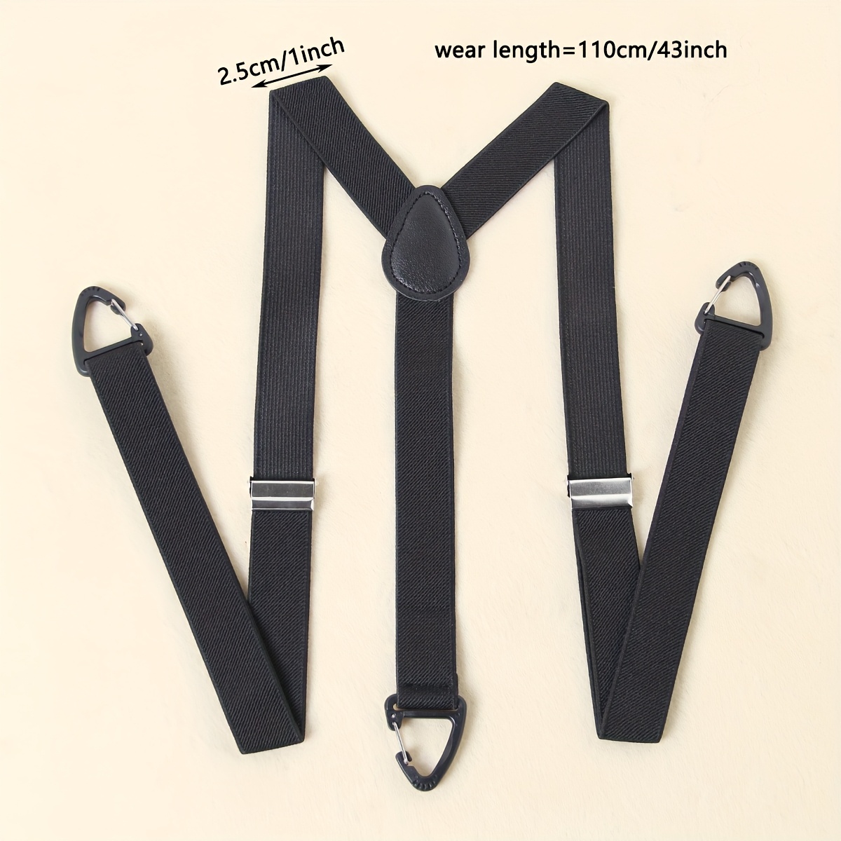1pc Men's Y-shaped Heavy-duty Hook Elastic Suspenders, Adjustable Length, Sturdy Pant Hanger