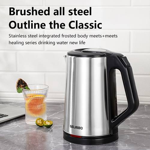 gelaibo electric kettle large capacity 1 8l stainless steel kettle boiling boiling automatic anti dry electric kettle