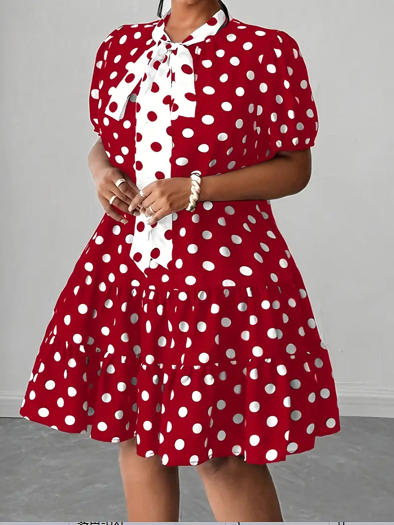 red white polka dot dress plus size Womens Plus Size Red and White Polka Dot Maxi Dress 1X Wrap Inspired