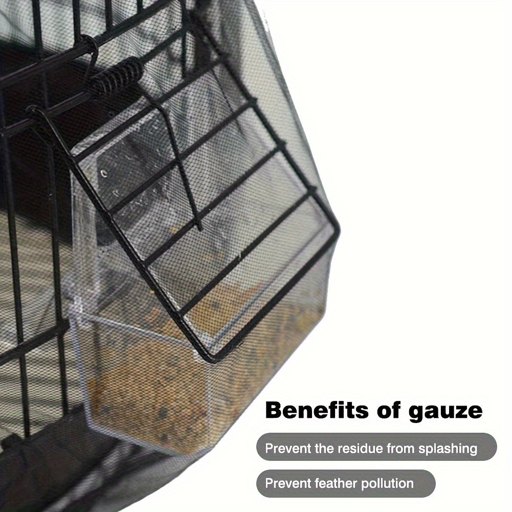 Bird Cage Mesh Cover Bird Cage Seed Catcher Seed Catcher - Temu
