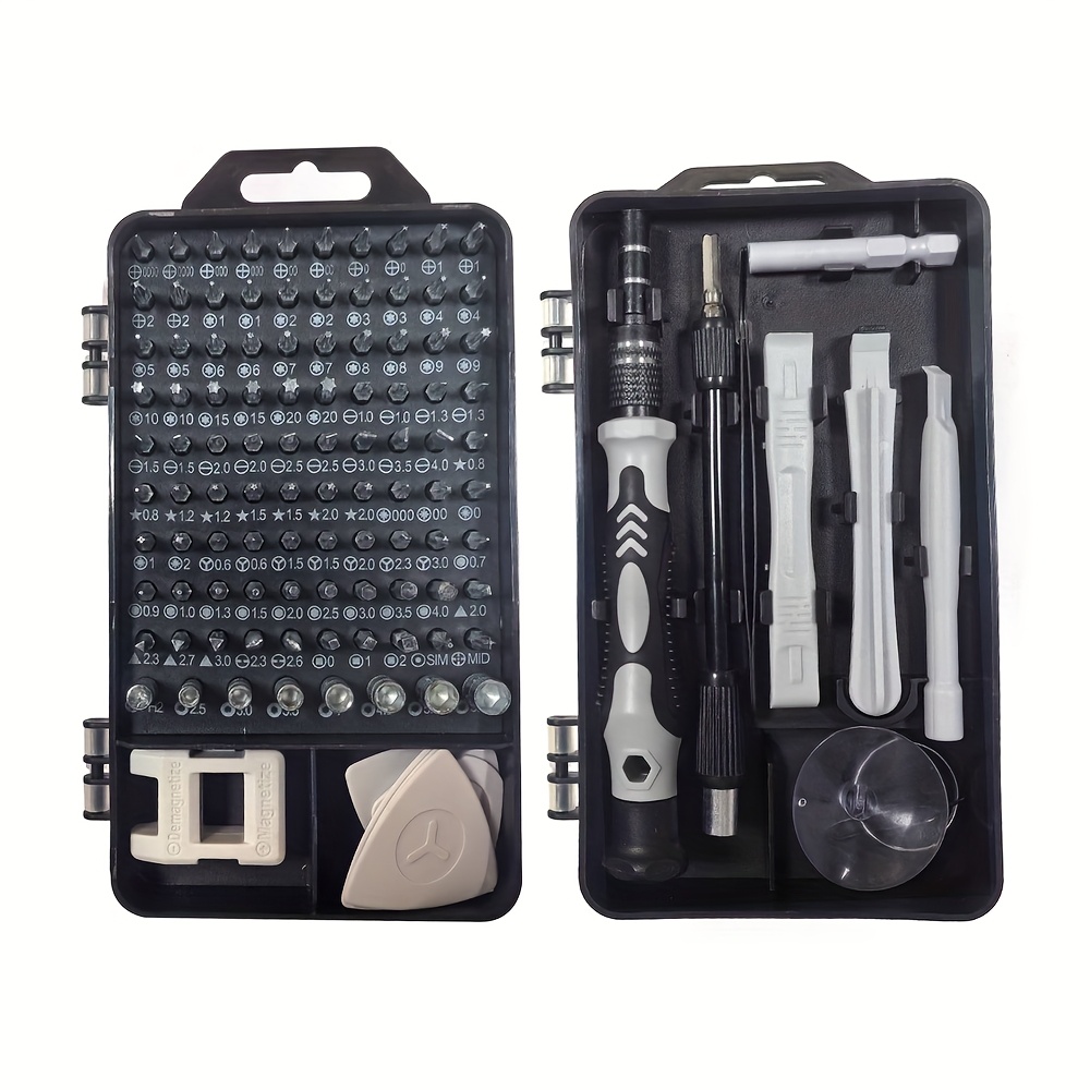 TEMU Vvia 115pcs Cell Phone Kit Precision Screwdriver Repair Tool Kit, Electronic Screwdriver Set, Watch Mobile Phone Disassembly Repair Screwdriver Tools(black)