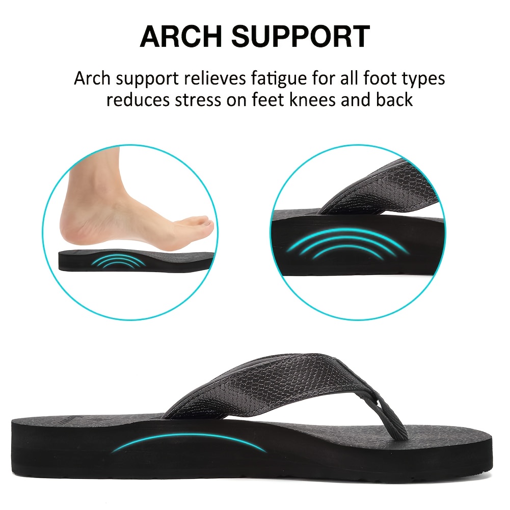 womens lightweight comfortable non   flops pu cover upper eva cushioned sole slip on flat sandals for indoor outdoor beach summer use summer sandals Product details 11