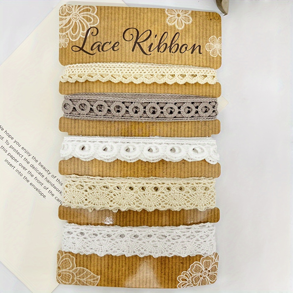 Image of 5x1m Assorted Colors Of Lace Trim For Hair Additions, Wedding Parties, Festive Decorations, And Floral Gift Wrapping Materials