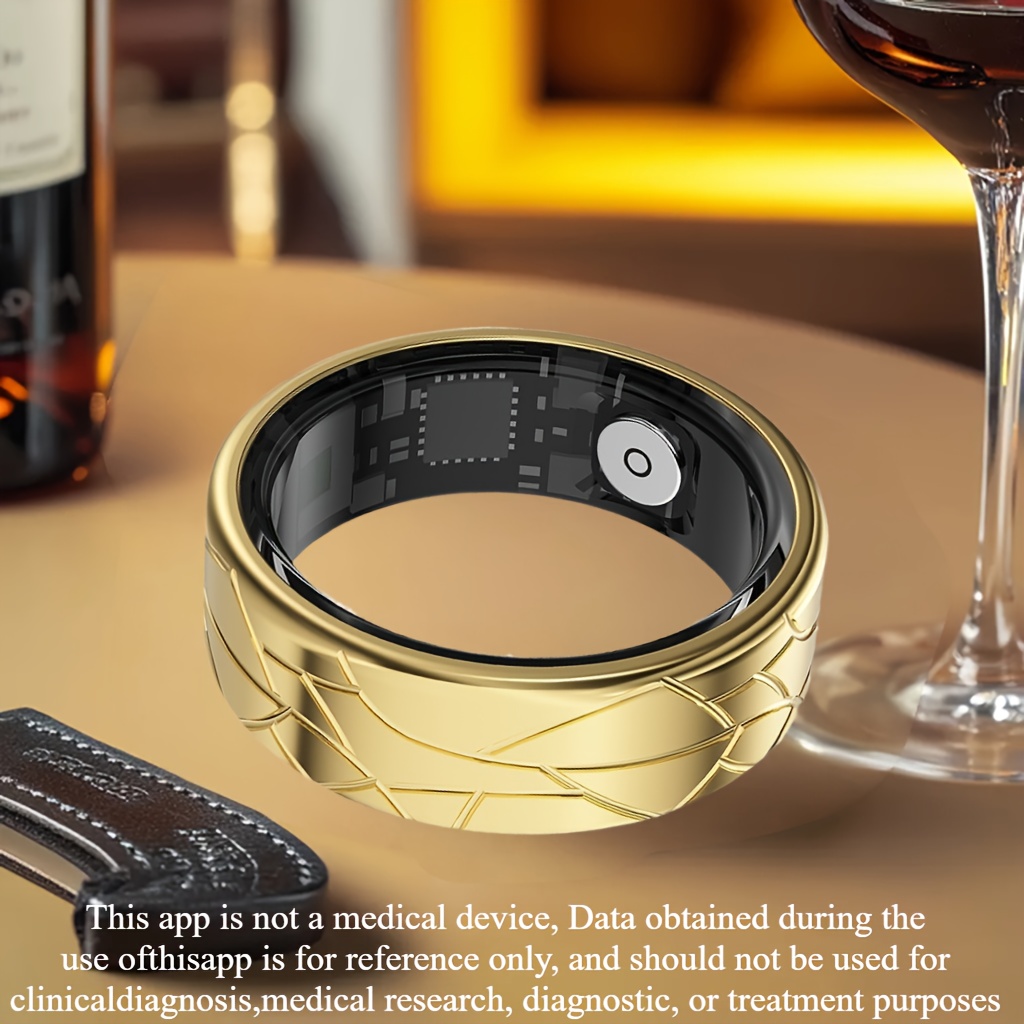 Fitness Tracker Smart Ring with Magnetic USB Charging, Multi-Sport Tracker, Long Battery Life - Stylish Golden Design, Suitable for Men And Women Father'S Day, Mother'S Day, Valentine'S Day Gifts - Image 8