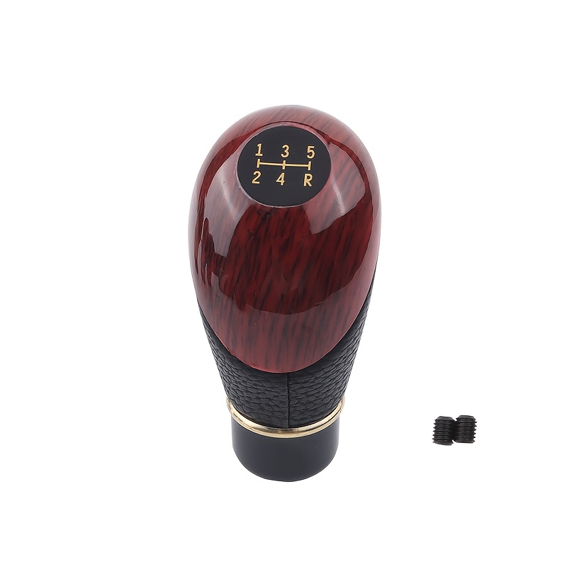 TEMU Peach Wood Grain Car Shift Knob Stylish Gear Shifter Ball With Gear Position Marks