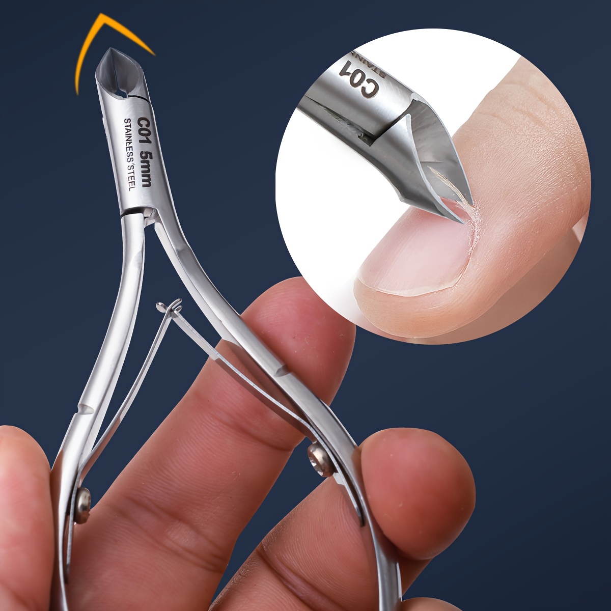 1pc professional   nail clipper precise thick nail   ingrown toenail trimmer edge cutter multifunctional nail trimming tool cuticle scissors for home nail care